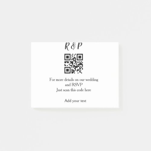 Wedding website rsvp q r code add name text thr post_it notes