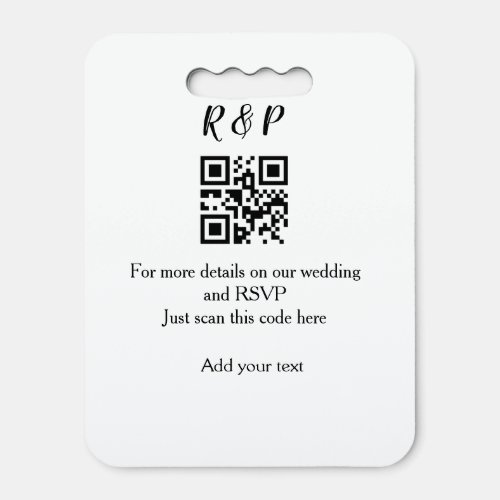Wedding website rsvp q r code add name text thr seat cushion