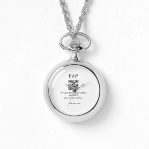 Wedding website rsvp q r code add name text thr watch