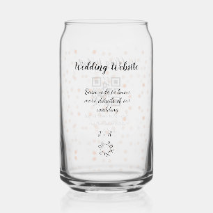 Wedding website scan QR code for details orange so Can Glass
