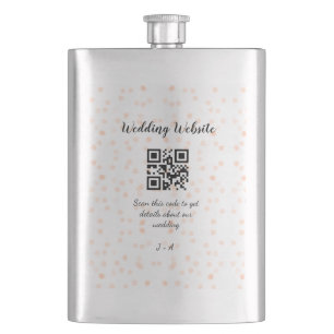 Wedding website scan QR code for details orange so Flask