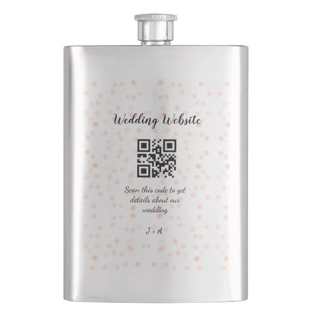 Wedding website scan QR code for details orange so Flask (Front)