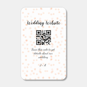 Wedding website scan QR code for details orange so Matchboxes