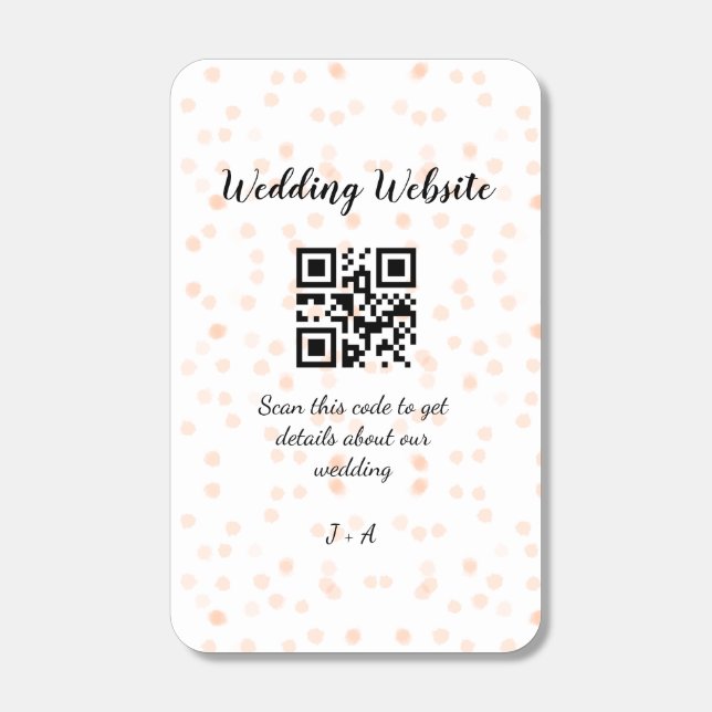 Wedding website scan QR code for details orange so Matchboxes (Front)