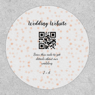 Wedding website scan QR code for details orange so Patch