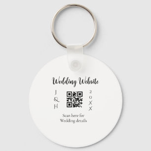 WEDDING WEBSITE SCAN QR COUPLE NAME YEAR SIMPLE MI KEYCHAIN