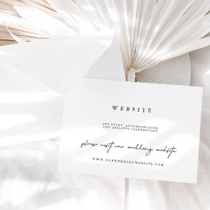 Wedding Website Simple Minimalist Enclosure Card