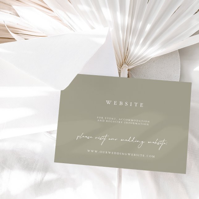 Wedding Website Simple Minimalist Enclosure Card (Creator Uploaded)