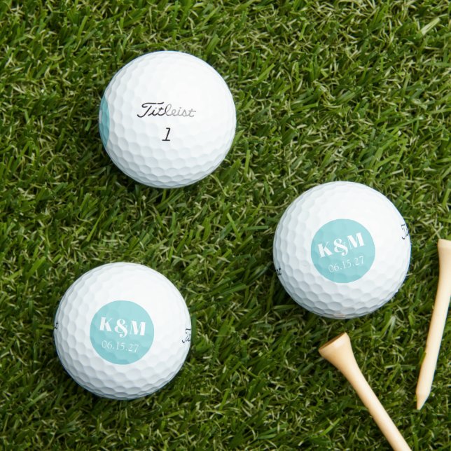 Wedding Weekend Date to Remember Golf Balls (Insitu Grass)