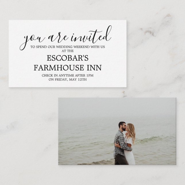 Wedding weekend getaway invite  (Front/Back)