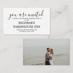 Wedding weekend getaway invite