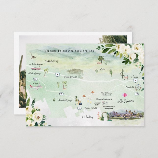 Wedding Weekend in La Quinta | Itinerary Card (Front/Back)