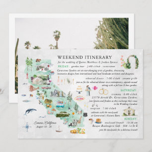 Wedding Weekend in Napa Itinerary Card
