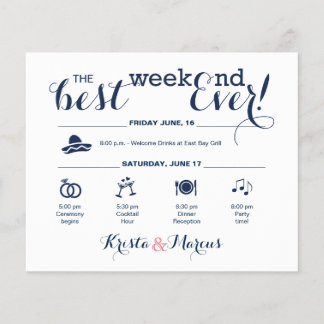 Wedding Weekend Itinerary