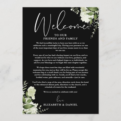 Wedding Weekend Itinerary Greenery Floral Program