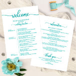Wedding Weekend Itinerary Simple Chic Timeline Invitation<br><div class="desc">Wedding Weekend Itinerary Simple Chic Timeline Cards</div>