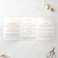 Wedding Weekend Itinerary Timeline Elegant Booklet