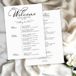 Wedding Weekend Itinerary Timeline Elegant Invitation<br><div class="desc">Transform your wedding day into a celebration of sophistication and elegance with our stunning black and white modern wedding suite! You can personalize it with just a few clicks to express your unique love story. This inspiring collection includes everything you need to create a beautifully cohesive atmosphere, featuring matching menu...</div>