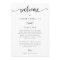 Wedding Weekend Welcome and Itinerary Card