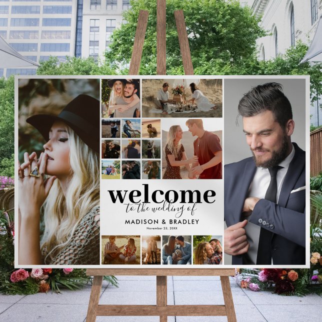 Wedding Welcome 18 Photo Collage Foam Board (Creator Uploaded)