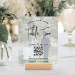 Wedding Welcome 2 Photos & Website QR Table Number<br><div class="desc">Welcome guests to your wedding reception with chic modern custom photo & QR Code table number cards. Pictures and wording are simple to personalize, and can be different or the same on front and back. If preferred, change "capture the love" to "honeymoon fund, " "a special thanks, " "menu, "...</div>