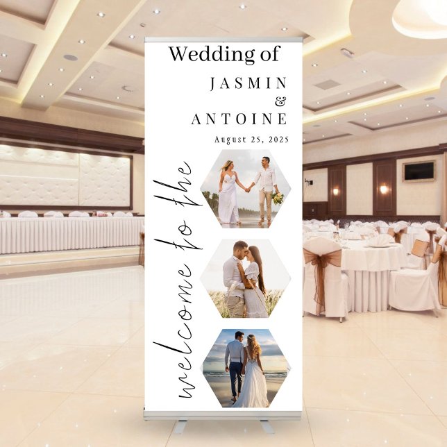 Wedding  Welcome 3 PHOTO  Retractable Banner (Creator Uploaded)