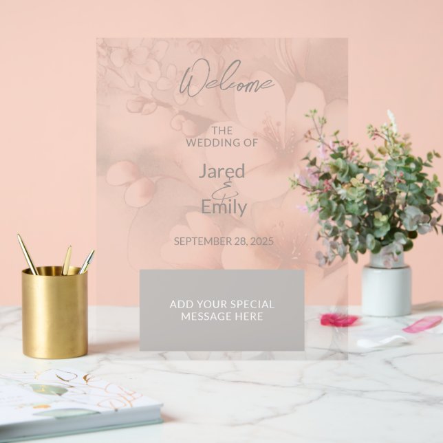 Wedding Welcome Acrylic Sign (Wedding)