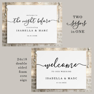 Wedding Welcome AND Night Before Rehearsal Dinner Foam Board
