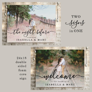 Wedding Welcome AND Night Before Rehearsal Dinner Foam Board