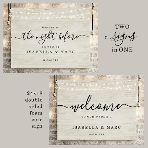 Wedding Welcome AND Night Before Rehearsal Dinner Foam Board