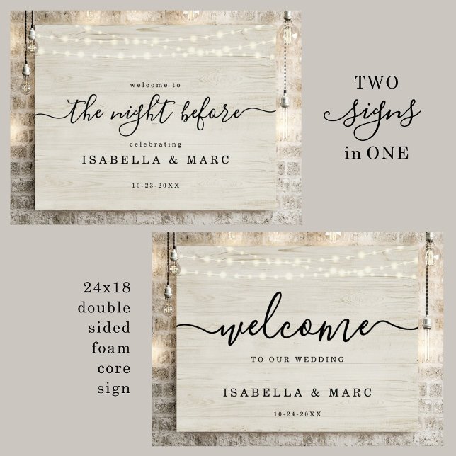 Wedding Welcome AND Night Before Rehearsal Dinner Foam Board (Creator Uploaded)