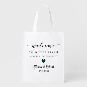 Wedding Welcome Bag for Hotel Guest, Forest Green