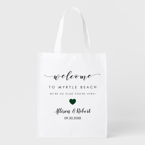 Wedding Welcome Bag for Hotel Guest Forest Green