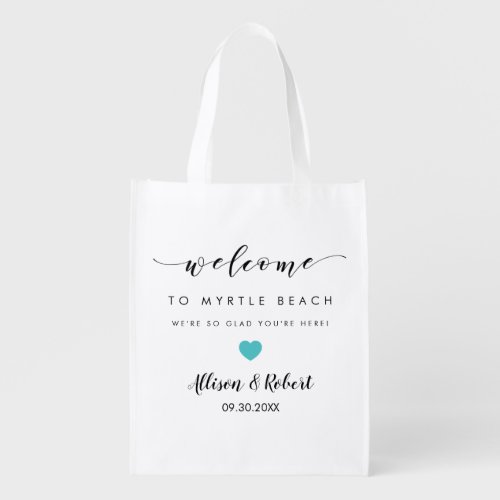 Wedding Welcome Bag for Hotel Guest Turquoise