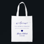 Wedding Welcome Bag for Hotel Guests, Navy Blue<br><div class="desc">Fill these fun reusable bags with your favorite treats to help make your guests' stay more enjoyable.</div>