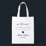 Wedding Welcome Bag for Hotel Guests, Navy Blue<br><div class="desc">Fill these fun reusable bags with your favorite treats to help make your guests' stay more enjoyable.</div>