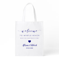 Wedding Welcome Bag for Hotel Guests, Navy Blue
