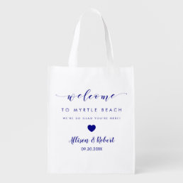 Wedding Welcome Bag for Hotel Guests, Navy Blue