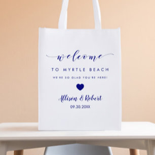 Wedding Welcome Bag for Hotel Guests, Navy Blue