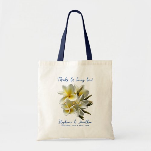 Wedding Welcome Bag Frangipani Flowers