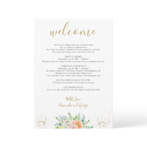 Wedding Welcome Bag Letter Itinerary Holiday Card