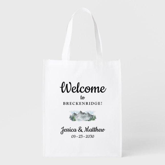 Wedding Welcome Bag Mountain Destination Guest (Front)