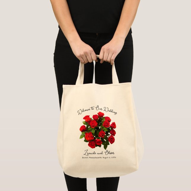 Wedding Welcome Bag Red Roses Design (Front (Product))