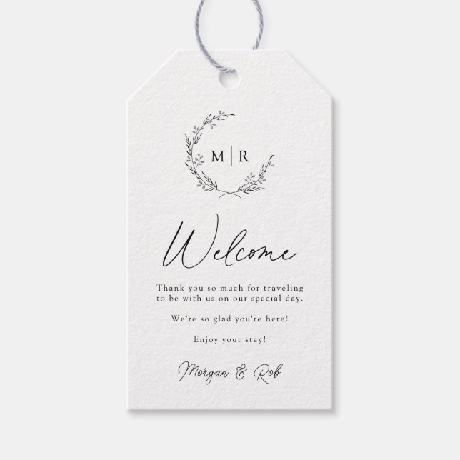 Wedding Welcome Bag Tag (Front)