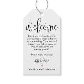 Wedding Welcome Bag Tags Lovely Calligraphy