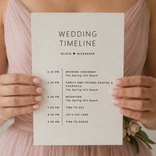 Wedding Welcome Bag Weekend Itinerary Timeline Invitation