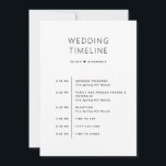 Wedding Welcome Bag | Weekend Itinerary Timeline Invitation<br><div class="desc">Welcome your guests with this black and white wedding welcome bag insert featuring a simple and minimalist weekend itinerary timeline on the front and a personalized welcome message on the back. The clean, modern design makes it easy for family and friends to follow the ceremony, reception, and evening events while...</div>