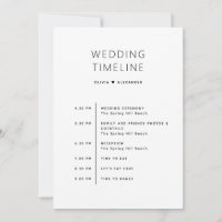Wedding Welcome Bag | Weekend Itinerary Timeline