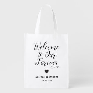 Wedding Welcome Bag, Welcome to Our Forever Grocery Bag