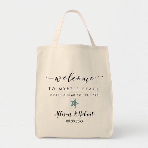 Wedding Welcome Bag with Back Itinerary Starfish